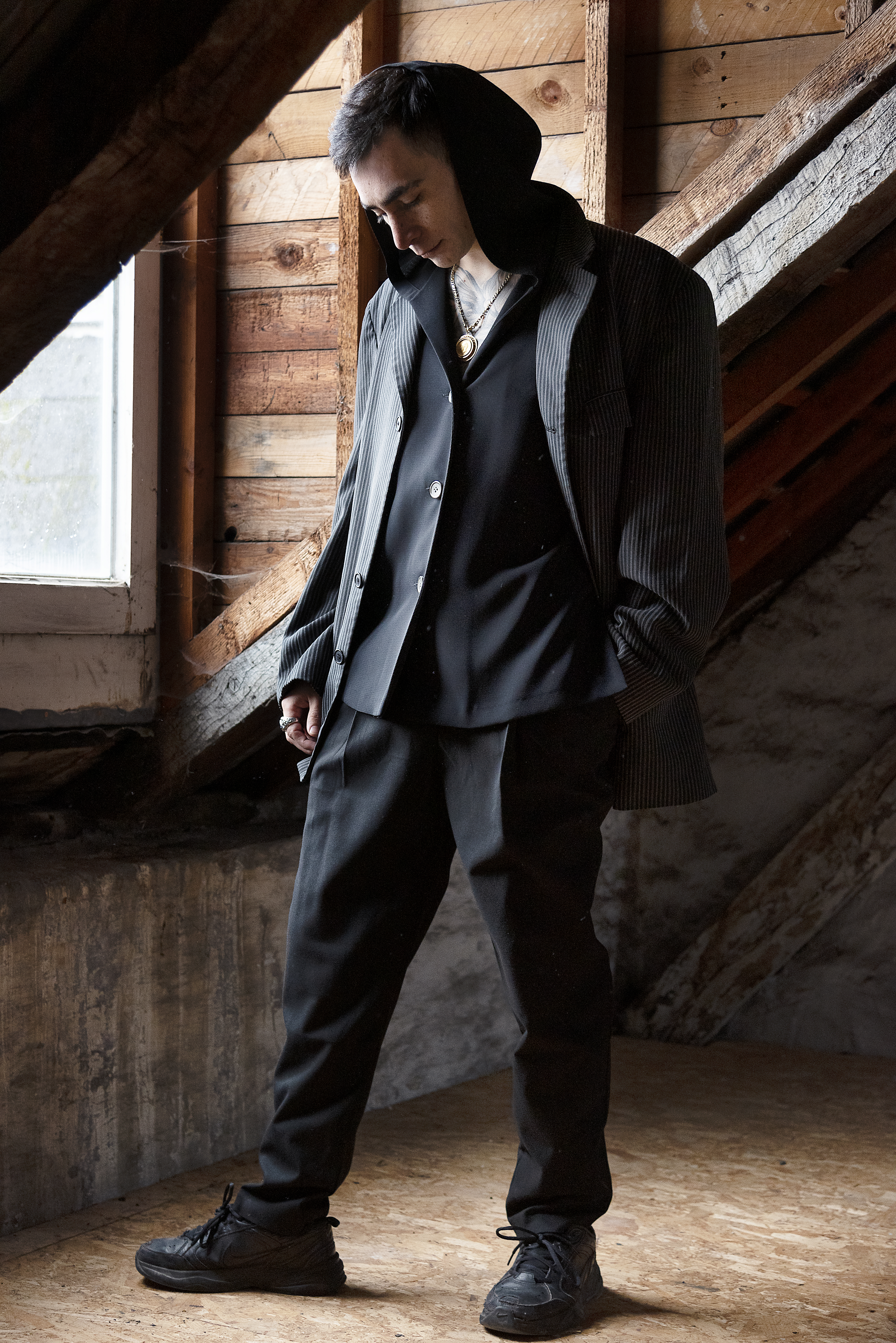 diplomat standing in the attic